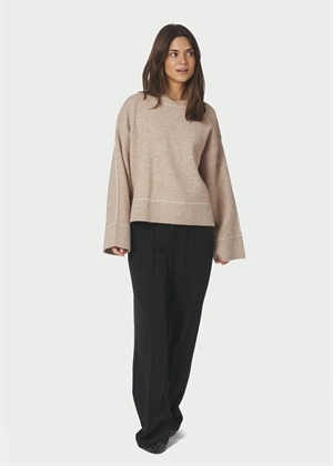 Roeme stitch strik Beige Melange Neo Noir